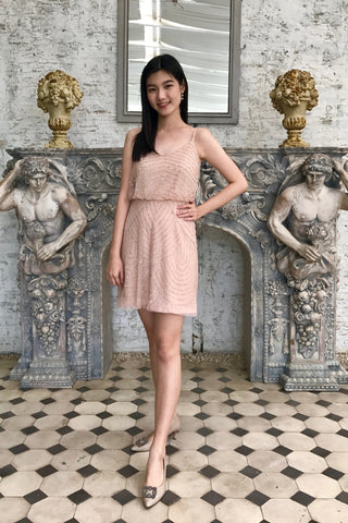 Short Gilly Dress in Pink - The Formal Affair