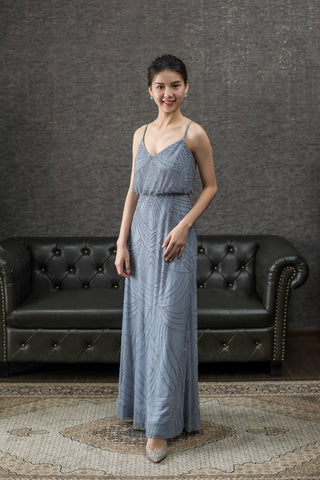 Milly Dress in Misty Blue - The Formal Affair