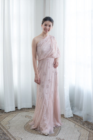 Lily Sequin Dress in Pink - The Formal Affair