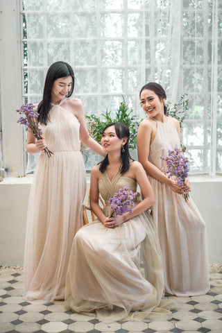 Gisele Dress in Beige - The Formal Affair