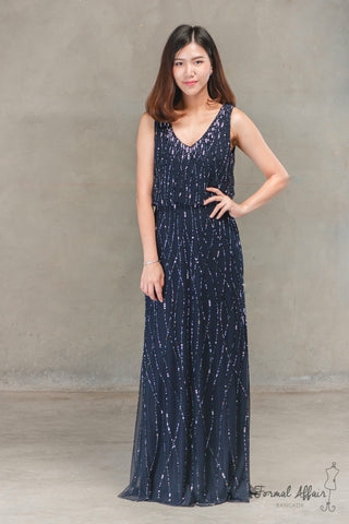 Bena Dress in Navy - The Formal Affair