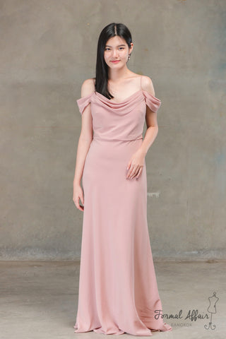 Sabine Dress in Apricot - The Formal Affair