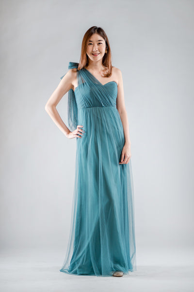 Annabelle Dress in Vintage Teal - The Formal Affair 
