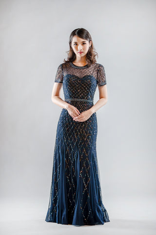 Sansa Dress in Navy - The Formal Affair