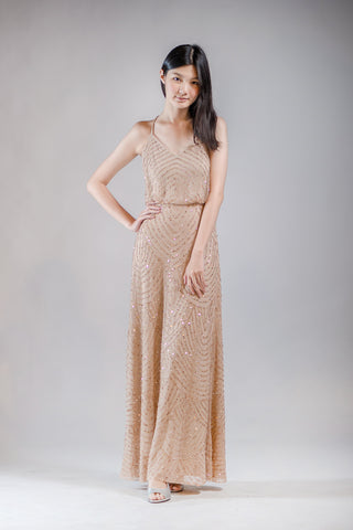 Gilly Dress in Gold - The Formal Affair