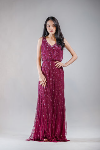 Bena Dress in Burgundy - The Formal Affair