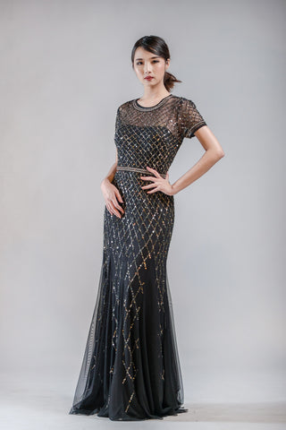 Sansa Dress in Black - The Formal Affair