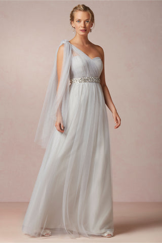 Annabelle Dress in Misty Grey - The Formal Affair