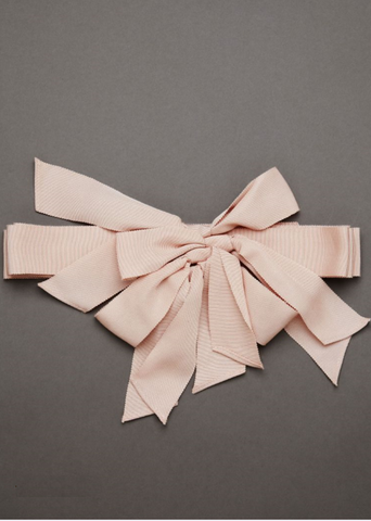 Triple Bow Sash in Blush - The Formal Affair