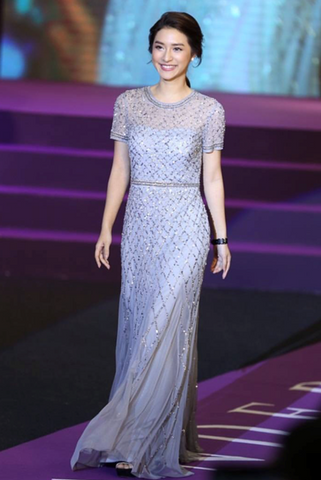 Sansa Dress in Misty Blue - The Formal Affair