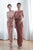 Chai Drape Dress in Warm Peach - The Formal Affair 