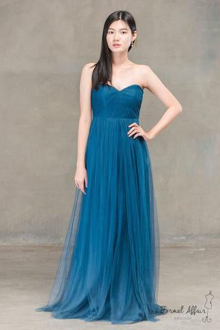 Annabelle Dress in Royal Blue - The Formal Affair 