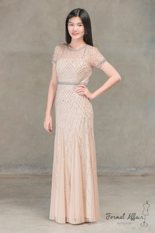 Sansa Dress in Gold - The Formal Affair 