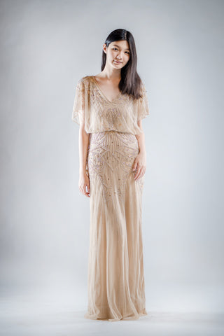 Adela Dress in Gold
