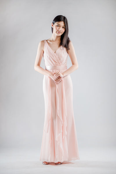 Rena Ruffle Dress in Pink - The Formal Affair 