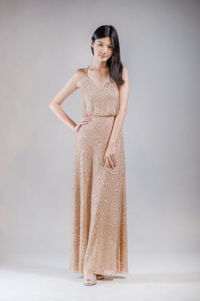 Gilly Dress in Gold - The Formal Affair 