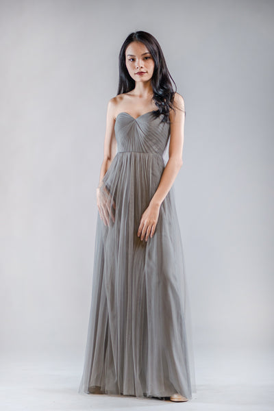 Annabelle Dress in Thunder Grey - The Formal Affair 