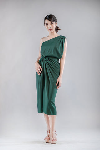 Short Chai Dress in Green - The Formal Affair 