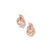 Double Hoops Earrings in Rose Gold