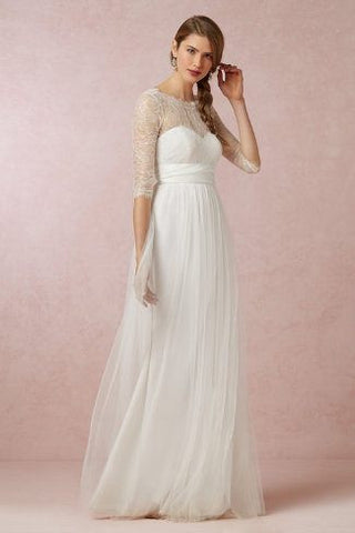 Bridal Annabelle Dress with Lace Top - The Formal Affair 