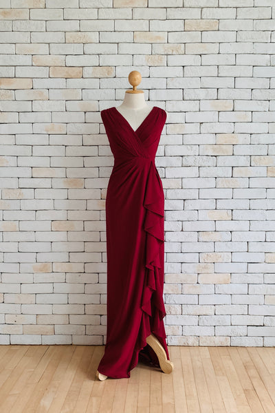 Coco in Burgundy Dress